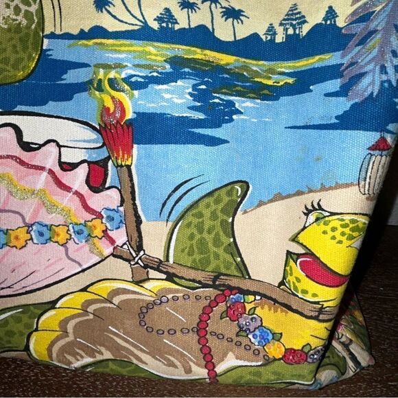 Vintage Cappelli Sequins Embellished Turtle Travel Weekend Statement Bag - Picture 6 of 9